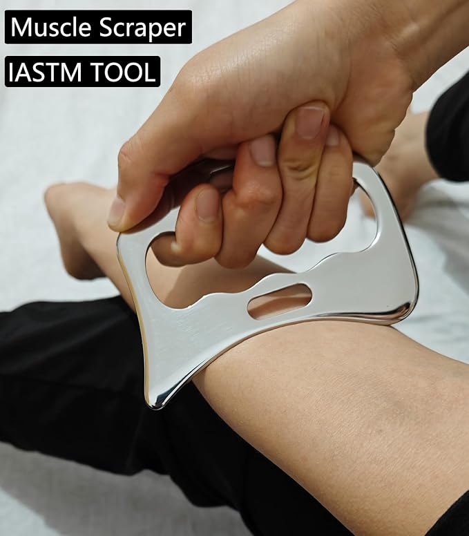 Stainless Steel Muscle Scraper Tool Set, 7-Piece IASTM Kit, Scraping Massage Tools for Physical Therapy