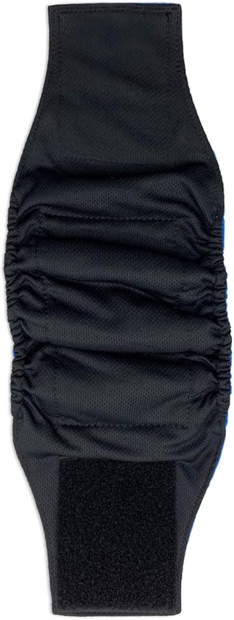 Paw Inspired Washable Male Dog Wraps, Assorted/Black Lining, Medium, 3 Pack | M Size, Blue/Green/Brown Colors, Reusable Cloth Belly Bands for Potty Training, Marking, Incontinence, Travel, Surgery