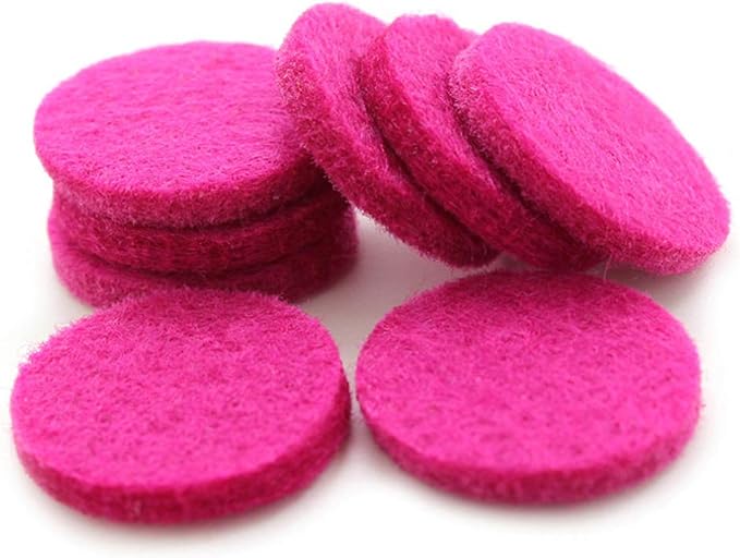 200 Pieces Car Diffuser Aromatherapy Diffuser Necklace Replacement Pads Replacement Felt Pads Essential Oil Diffuser Locket Necklace Refill Pads 17.5mm Diameter Multi-Color