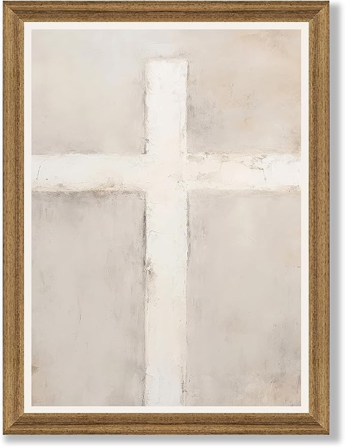 Fantasy Artists Christian Cross Wall Art – Reverent Symbol of Faith and Redemption, Sacred Religious Artwork for Church, Prayer Room & Faith-Centered Home,12W X 16H