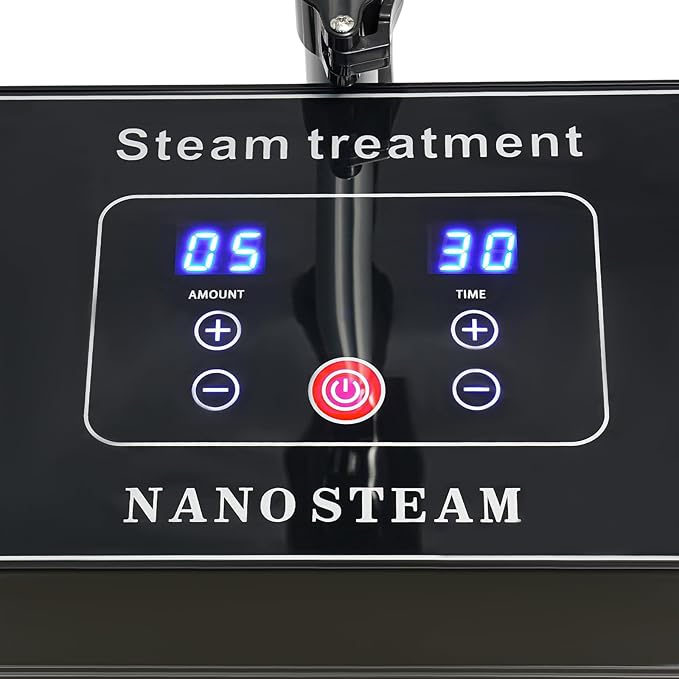 Nano Hair Steamer, Multifunctional Professional Nanoscale Spray for Hair Care Hair Repair, 1200W Nano Mist Hair Steamer for Deep Conditioning with Bottom Wheels and Smart Touch Control