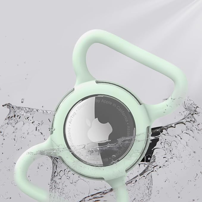 Waterproof AirTag Holder for Dog Collar, Soft Slide-On Dog AirTag Holder | Full-Body Protection, No-Dangle Fit, Ultra-Durable, Lightweight, Tool-Free Installation, Clear Cover, Fits Dog & Cat Collars
