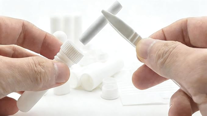 12 Sets Essential Oil Aromatherapy Tubes Inhaler Sticks Blank Nasal Inhalers(12 Complete Sticks) + 2 Polyethylene Pipette Droppers+1Plastic Tweezers
