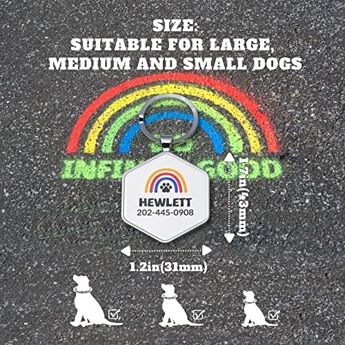 Dog Tags Personalized Pet ID Tags - QR Code Customize Dog Cat Tag - Pet Online Profile Display Pet Information