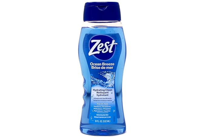 Zest Ocean Breeze Body Wash 18 oz (Pack of 6)