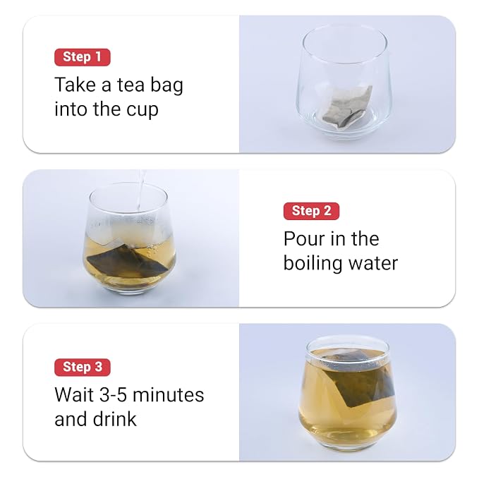 Mugwort Tea Bags, 50 Count, Dried Mugwort Leaves, Caffeine-Free Herbal Tea | Dried mugwort leaves, pyramid sachets, sugar & caffeine free, nightly relaxation, easy brewing