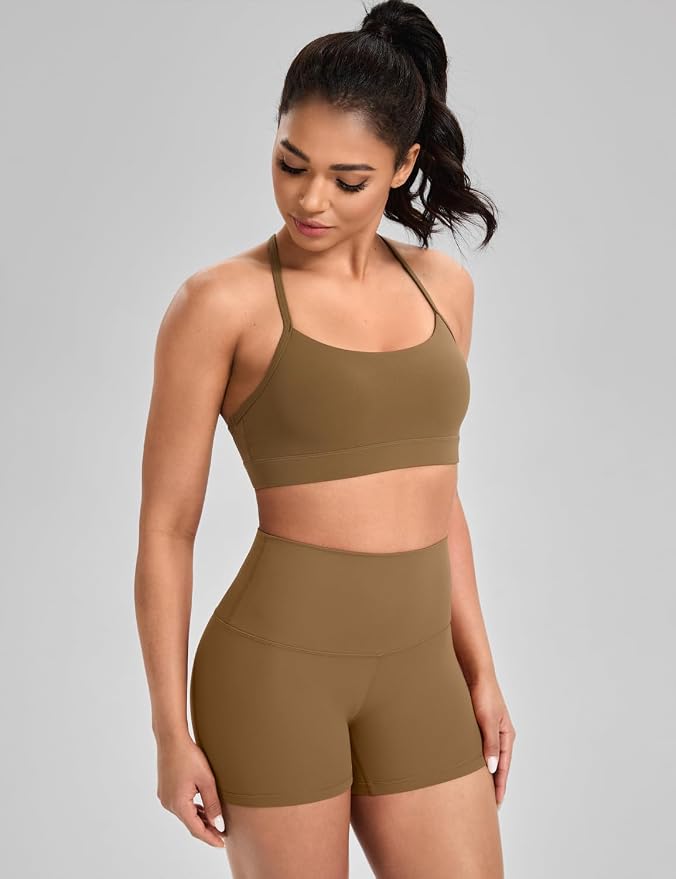 HeyNuts to Freest Womens Y Back Sports Bra, Spaghetti Strap Racerback Low Impact Workout Yoga Tops Padded A-C Cups *Updated