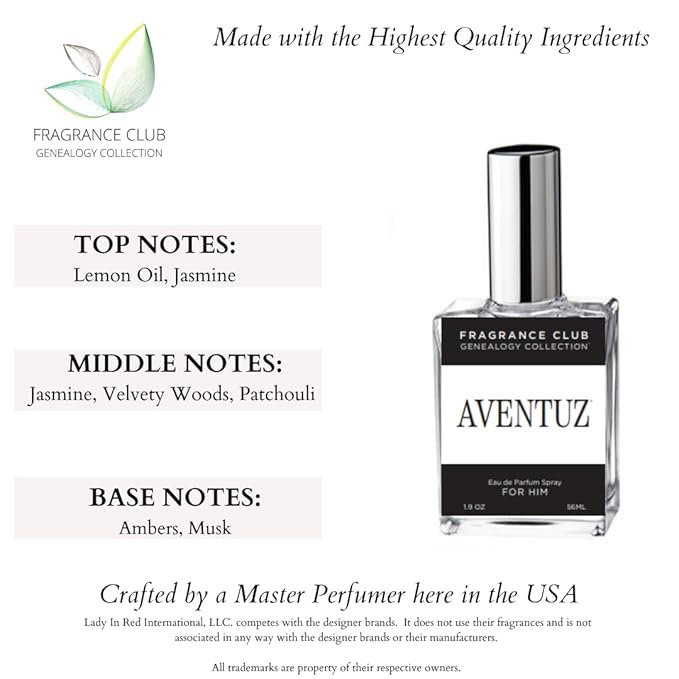 Aventuz Eau de Parfum for Men – Long Lasting Woody Citrus Cologne – Bold Fresh Masculine Scent – Luxury Inspired Fragrance – 1.9 oz