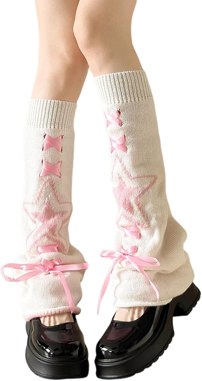 Sexybody Women's Leg Warmers Fashion Knit Warmers Long Socks Cute Y2K Kawaii Japanese Lolita Harajuku Accessories for Girls