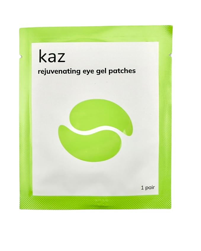 Waxness Kaz Rejuvenating Eye Gel Patches with Caffeine, Hyaluronic Acid & Extensin for Dark Circles & Puffiness, 5 Pair – Professional Skin Care