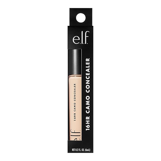 e.l.f. 16HR Camo Concealer, Full-Coverage, Highly-Pigmented Face Concealer With A Matte Finish, Crease-proof, Vegan & Cruelty-Free, Medium Neutral