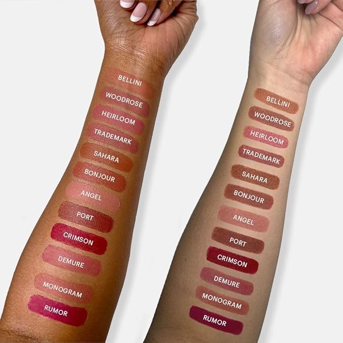 Glo Skin Beauty Suede Matte Lip Crayon (Bonjour) - Longwearing Formula Stays On All Day, With Conditioning Shea Butter + Mango Seed Oil for a Velvety Smooth Finish