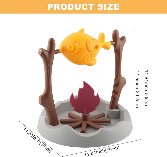 Cat Slow Feeder Treat Dispenser, Foraging Interactive Cat Puzzle Fish Toy