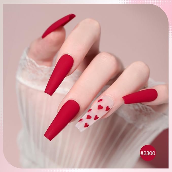 GAOY Pink Red White Gel Nail Polish Set, 6 Colors Beige Nude Soak Off UV Light Cure Gel Polish Kit for Salon and Nail Art DIY at Home