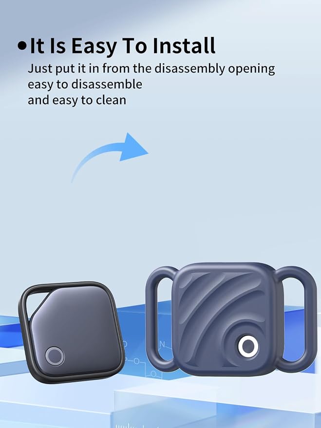 Silicone Case for UGREEN Tracker Tags, Pet Collar Cover, Blue. | 1 Pack Soft silicone cover protects tracker tags from scratches and drops while providing a secure fit for pet collars.
