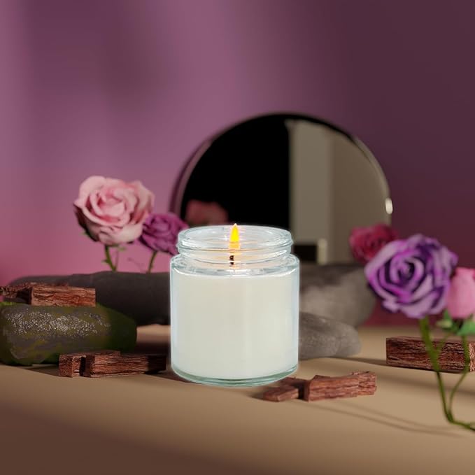 36 Pcs 4 Oz Mini White Soy Candles,Rose Scented Candles Set,Bulk Aromatherapy Candle,Great Stress Relieving Scented Candle for Girls as a Gift for Birthdays, Weddings and More!
