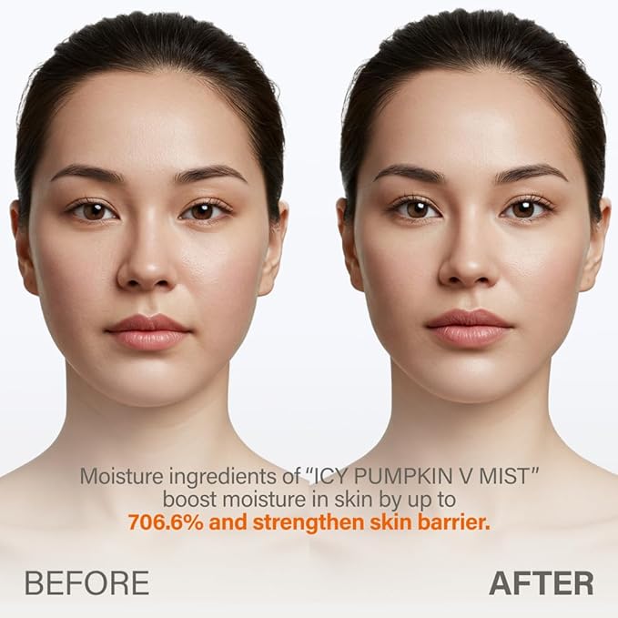 KEYTH ICY Pumpkin V Mist (150ML, 5.07 FL.OZ.) / De-Puff, Swelling Relief, Cooling, Refreshing, ICY Herb Complex, Pumpkin Fruit Extract