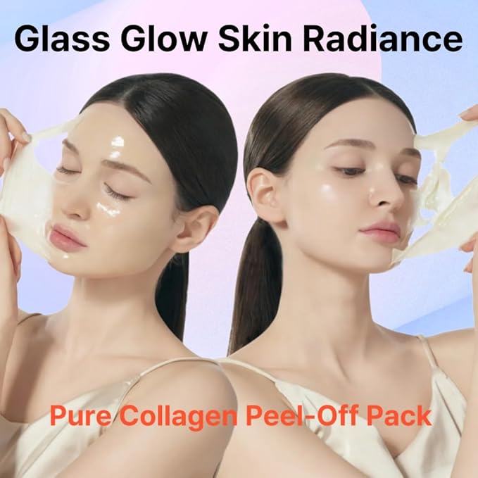 ELT Collagen Peel Off Face Mask Pack - Korean Wrapping Face Peel Mask - Hydrating & Firming Facial Mask with 5 Types of Collagen, 8 Peptides, Silicone Brush Included (60 ml / 2.02 fl.oz)