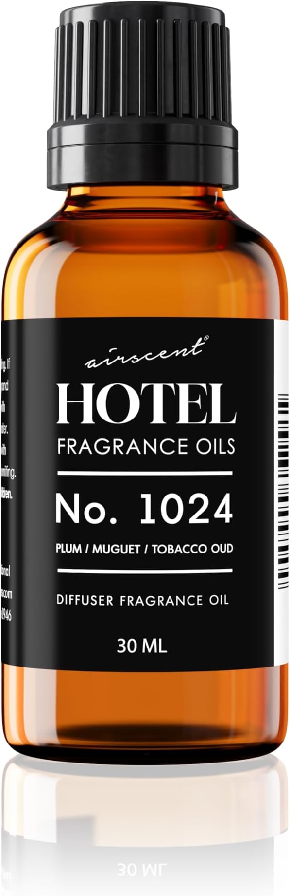 AirScent Hotel Diffuser Oil No. 1024 Inspired by the JW M Hotel - 30 ml | Plum Muguet Tobacco Oud - Premium Fragrance Oil for Ultrasonic and Waterless Diffusers and Crafting - 1 fl oz Bottle