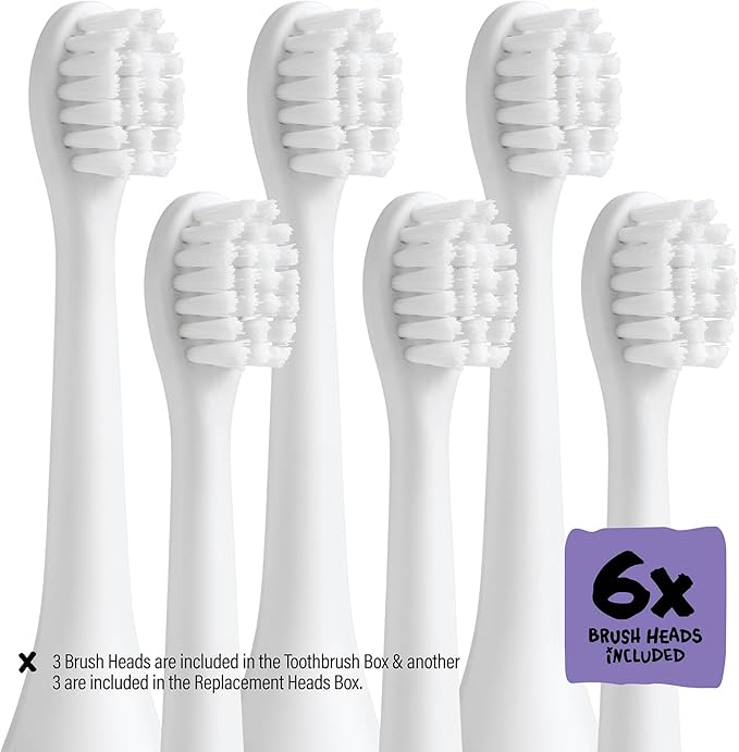 Made by Dentists Kids Electric Toothbrush - Rechargeable Vibrating Toothbrush with Timer, Includes 6 Replacement Heads, Gently Cleans Teeth, Kid & Toddlers Age 2+, Alien
