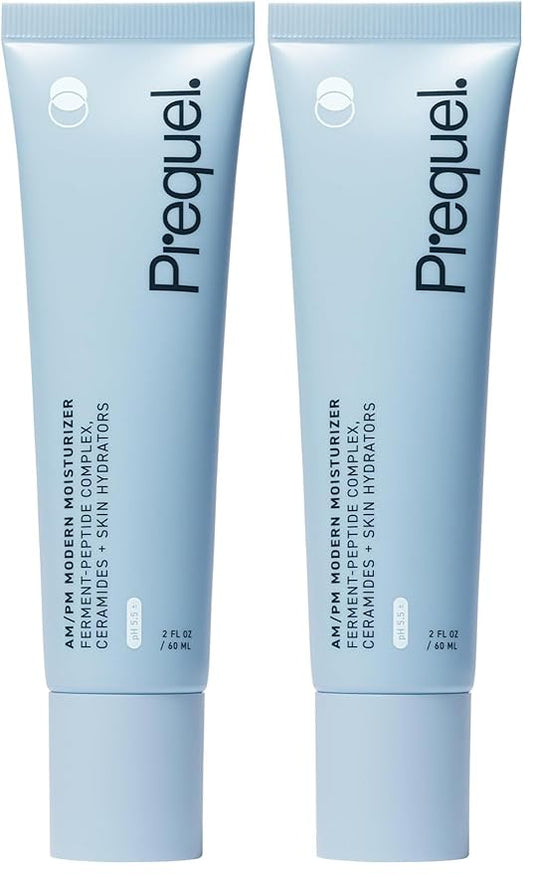 Prequel Skin AM/PM Modern Moisturizer – Hydrating Face Cream with Peptides, Ceramides & Glycerin for Dry, Sensitive, or Combination Skin – Non-Greasy Moisturizer for Barrier Support (Pack of 2)
