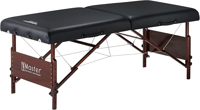 Master Massage 30" Del Ray Pro Portable Massage Table, Adjustable Height, 750 lbs Working Capacity – Professional Lash, Spa & Tattoo Bed