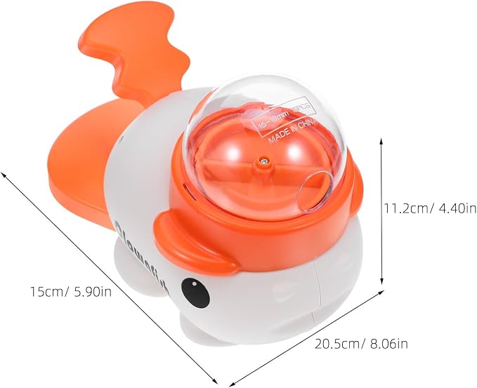Interactive with Press and Rotate Design Whale Shaped Dog Treat Dispenser Slow Feeder Abs Material for Home and Travel