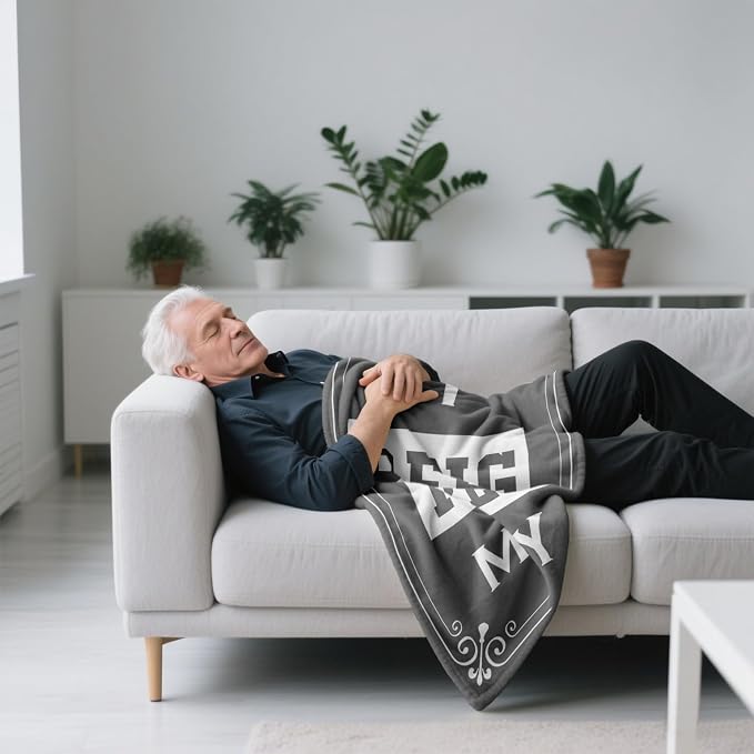 kituzol Birthday Gifts for Men, Father's Day Dad Gifts, Funny Gift for Men, Retirement Present for Grandpa, Dad Husband Blanket, I'm Not Sleeping, I'm Just Resting My Eyes, Nap Blanket (60" x 80")