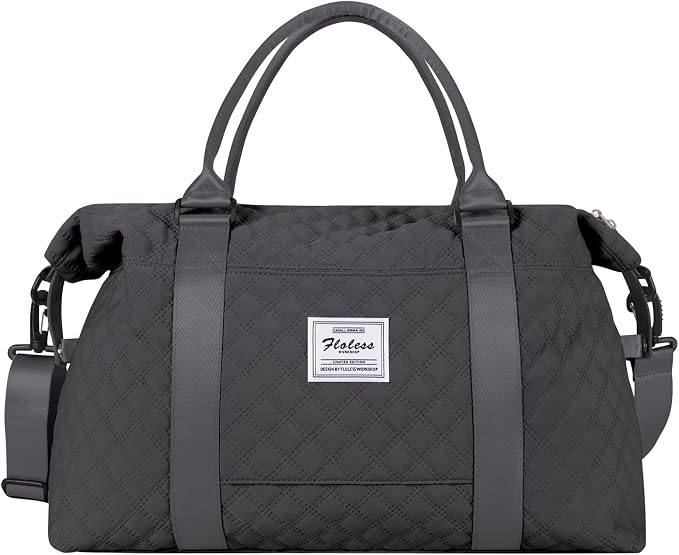 Travel Duffel Bag, Carry On Overnight Weekender Bags for Women | Travel Bag with Wet Pocket & Trolley Sleeve, For Spirit Airlines 18x14x8 Personal Item Bag