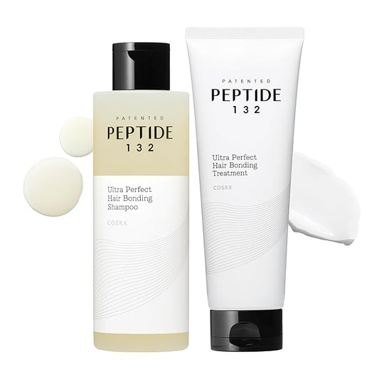 COSRX PEPTIDE 132 Hair Shampoo & Conditioner Set, Double Size (21.36 fl oz) - Dry Scalp Shampoo + Keratin Hair Treatment, Daily Peptide Scalp Care for Dandruff, Itchy or Flaky Scalp