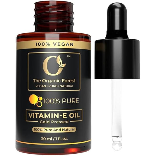 Vitamin E Oil - Cold Pressed for Skin, Face & Hair| 100% Pure Body Oil After Shower | Acne, Spots & Marks | Nails Moisturizer & Cuticle Care | Soap Making Supplies