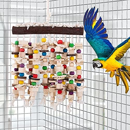 20.5"X 11" Large Bird Parrot Chewing Toy-Natural Wooden Parrot Tearing Toys