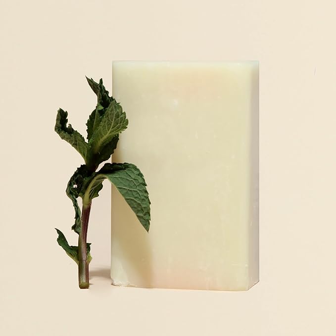 Dr. Natural Castile Bar Soap - Multipurpose Soap Bar with Anti-Acne Properties - For Face, Body, Hair - Sensitive Skin Body Wash - Peppermint - 2 pcs