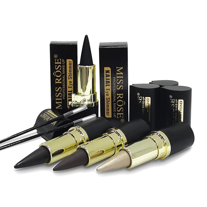 2 Pcs Gray-black Gel Cream Eyeliner Set, Tool Smudge Proof and Waterproof Matte Quick Dry Gray-black Eye-liner Pencil Tattoo Eyeliner Pen Stick Makeup for Women