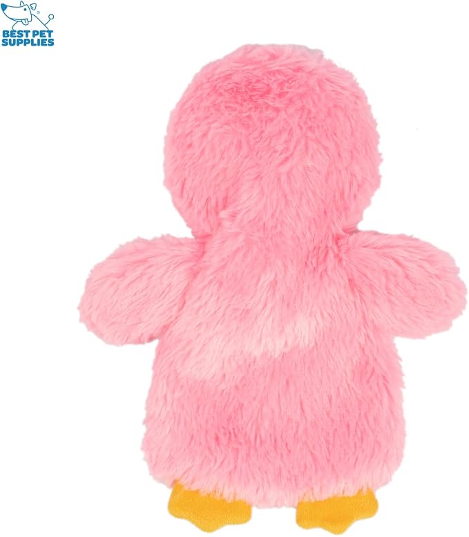 Best Pet Supplies Interactive Squeaky Dog Toy - Baby Chicken, Pink | Stuffing Free Body, Soft, Squeaks & Crinkles, No Mess, Perfect for Moderate Chewers, Toss and Fetch Play