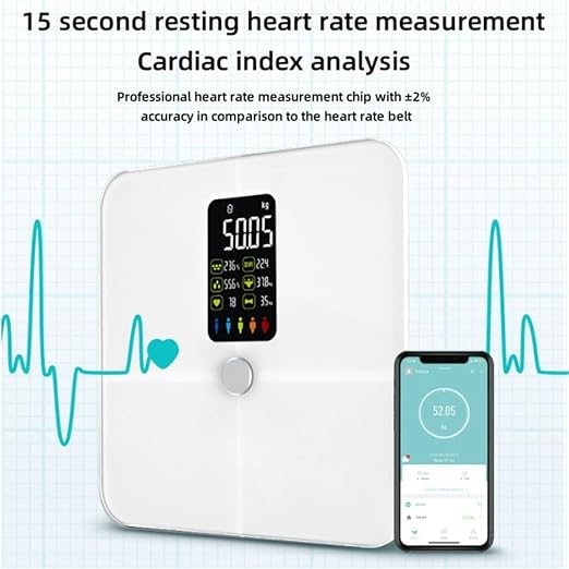 Ultra-Precision Digital Accurate Bathroom Smart Scale, Weighing Machine with All-in-One VA Display, Smart Bathroom Weighing Machine