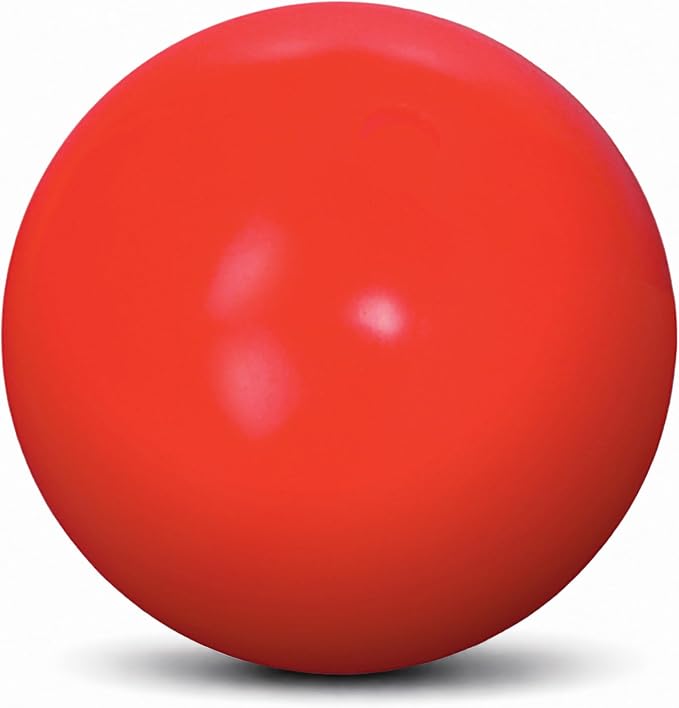 Doggie Dooley Virtually Indestructible Dog Ball - 14 Inch Hard Plastic Interactive Dog Toy for Large Breeds Over 75+ lbs - Built for Herding & Push Play - Floats in Water, Made in USA - Red