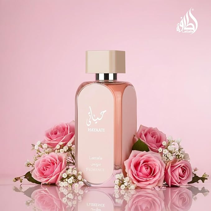 Lattafa Hayaati Florence for Women Eau de Parfum Spray, 3.4 Ounce