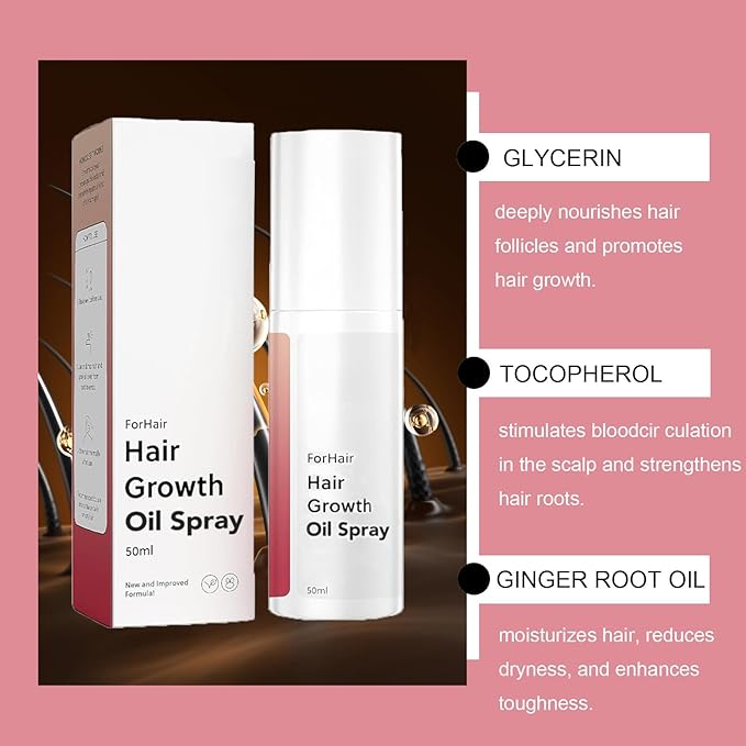 Advanced Hair Regrowth Serum for Scalp 50ml, Hair Growth Oil Spray Promotes Hair Growth and Strengthening - Non-Greasy, Hormone-Free, Fast-Absorbing Formula – Fights Hair Thinning & Hair Loss