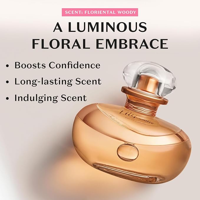 O Boticário Lily Lumiere Eau de Parfum - Long Lasting Perfume for Women - 1.0 oz / 30 ml, Premium Brazilian Floral Fragrance with Orange Blossom & Lily, Radiant Signature Scent, Women's Perfume Gift
