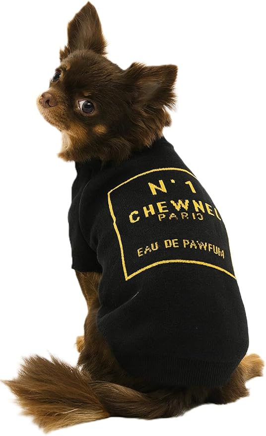 Everything Chic Luxury Dog Sweater – Soft Knit Designer Pet Outfit for Small Dogs & Puppies, XS–L, Stylish Warm Clothing for Yorkies, Chihuahuas, Dachshunds, Maltese, French Bulldog