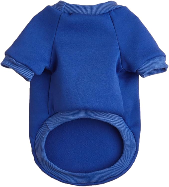 Soft Puppy Sweater for Small Dogs Winter Knit Pullover, Blue XS | Elastic Cuffs Pet Clothes, Holiday Party Matching, Fall Winter Daily Outfit, Soft Breathable Machine Washable Sweatshirt