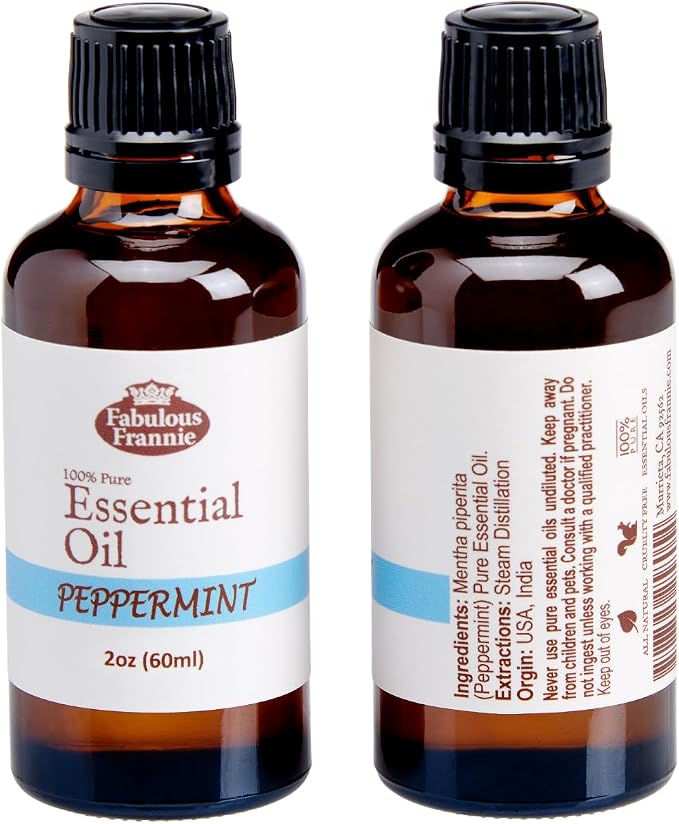 Fabulous Frannie Peppermint Mentha piperita 100% Pure Essential Oil Therapeutic Grade 60 ml (2oz)