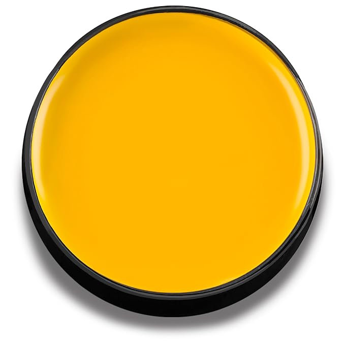 Mehron Makeup Color Cups | Stage, Foundation, Face Paint, Body Paint, Halloween Makeup | Greasepaint .5 oz (14 g) (Yellow)
