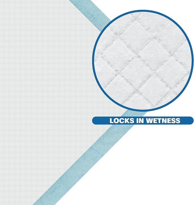 Puppy Pee Pads, 22 x 22 Inch Leak-Proof Pet Potty Training Pads for Dogs, Quick Absorb 6-Layer Design, Ideal for Puppies, Cats, Rabbits, and Guinea Pigs (Blue-50 Count)