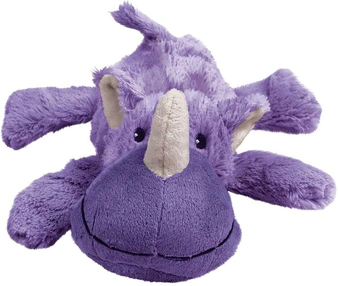 KONG Cozie Plush Dog Toy with Squeaker (Rosie the Rhino, Medium)