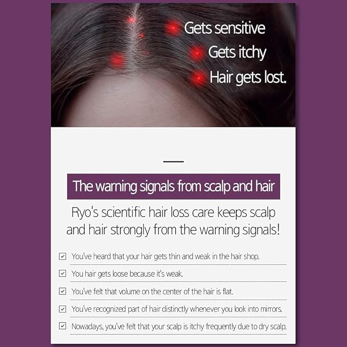 RYO Hair Strength Expert Care Shampoo For Normal&Dry Scalp, Moisturizing Dry Dead Skin Cells, Relieving Itchy and Smelly Scalp, Cleansing, Thickening and Growing For Thinning Hair, 13.53 Fl Oz.