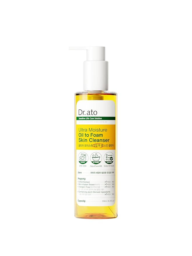 Dr.ato)Ultra Moisture Oil to Foam Cleanser 250ml, Moisture Mild Cleanser