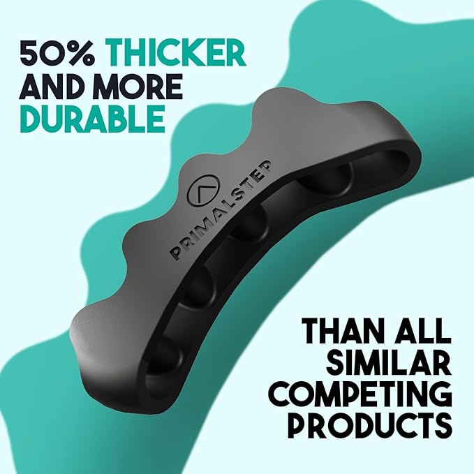 VYCE PrimalStep Toe Separators, Spreaders, Spacers, Straightener to Correct Toes for Men and Women, Bunion Corrector, Plantar Fasciitis and Athletic Mobility, 2 Pairs, S/M, Large