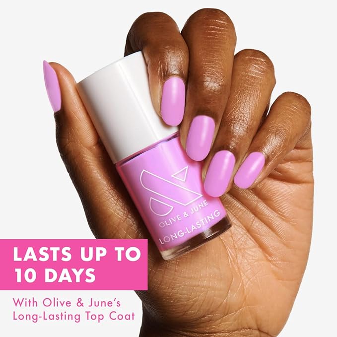Olive & June Long Lasting Nail Polish | Spring Pastel Nails | Gel-Like Finish No Lamp Needed | Lasts up to 10 days | Salon-Quality 15-Free Vegan & Cruelty-Free Chip-Resistant | Fierce & Loving Lilac